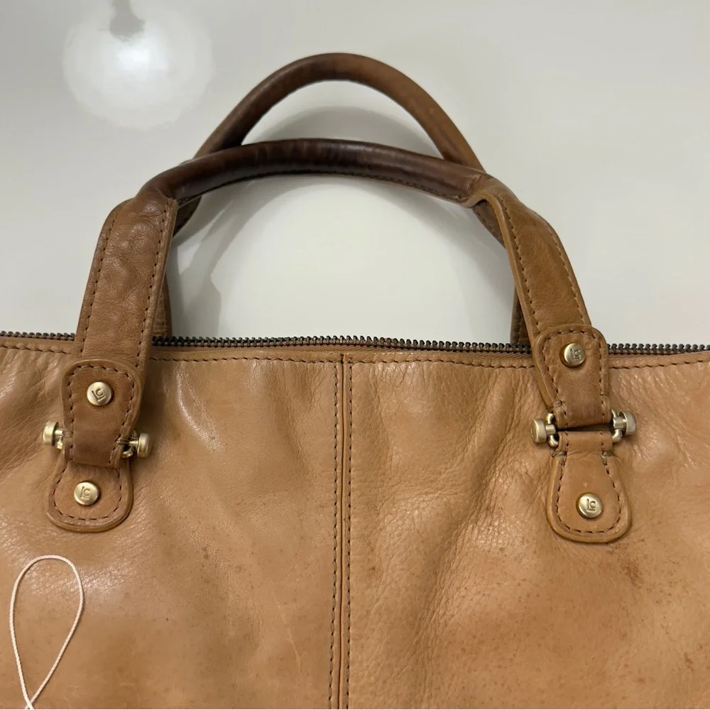 Liz Claiborne Tan Leather Briefcase